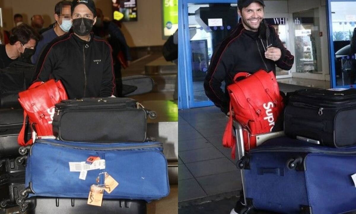 Τσαλίκης: Επέστρεψε από την Αυστραλία μετά από έναν μήνα - Οι αμέτρητες βαλίτσες στο αεροδρόμιο