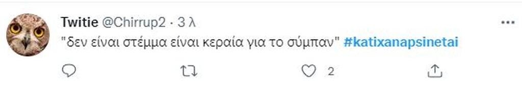 Σχόλιο στο Twitter.
