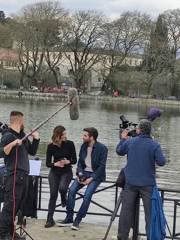 Άποψη από τα γυρίσματα.
