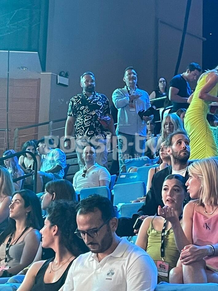 Διακρίνονται ο Γρηγόρης Γκουντάρας και η Νάταλι Κάκκαβα.